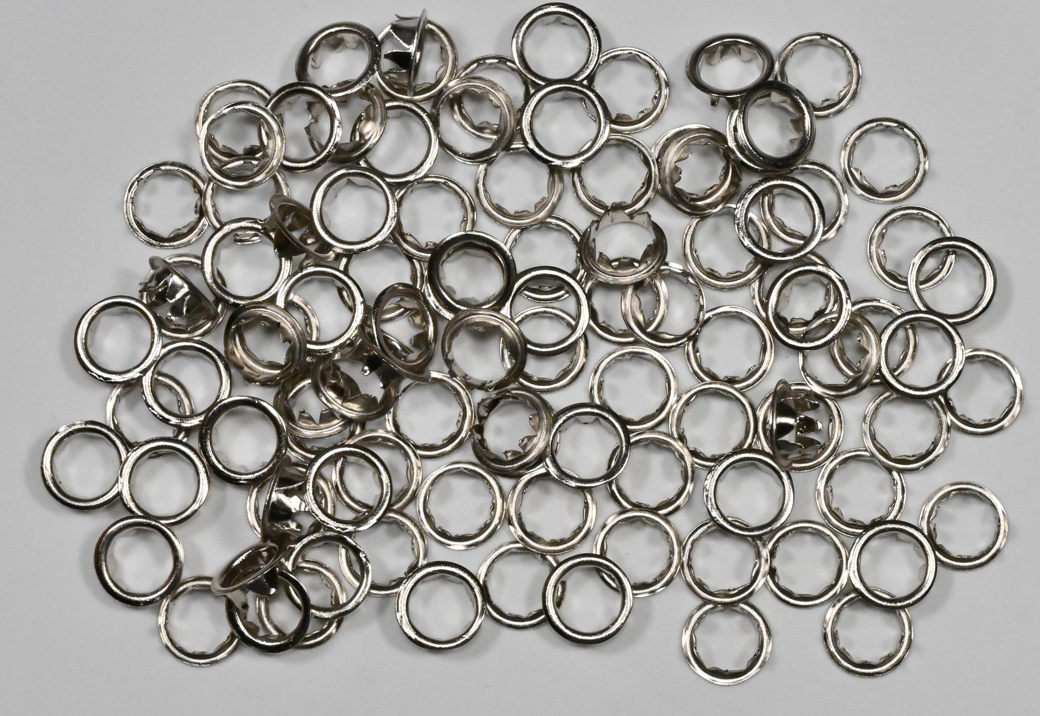 100x Clock Grommets Dial Key Hole Silver Finish Collets 10mm Old Antique Clocks